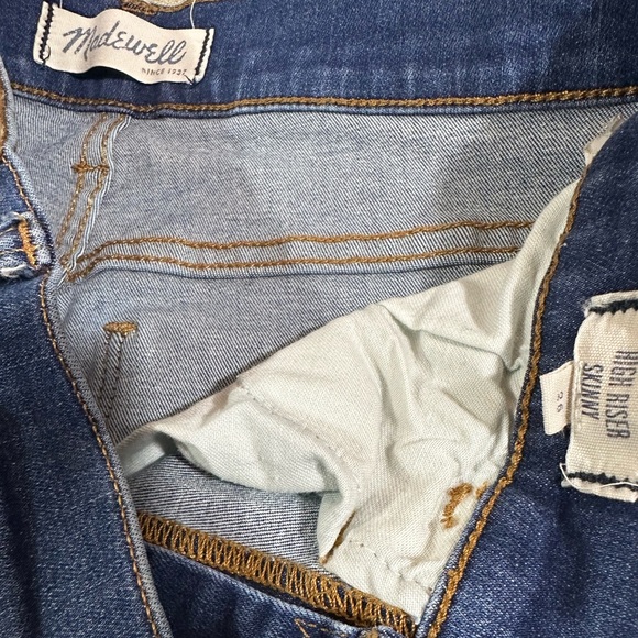 Madewell Women's Highriser Jeans Size 26 Dark Skinny - Picture 4 of 6